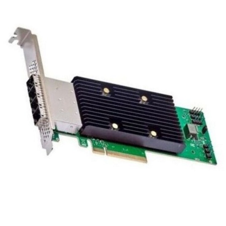 HBA-адаптер Broadcom 9600-16e SGL (05-50118-00) PCIe v4 x8 LP, Tri-Mode SAS/SATA/NVMe 24G HBA, 16port (4*ext SFF8674), RTL