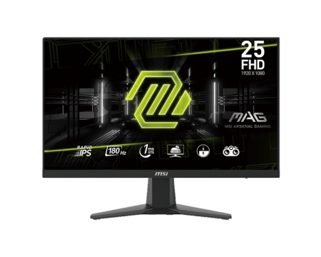 Монитор MSI MAG 256F 24,5" 16:9 FHD(1920x1080) Rapid IPS Flat,1ms(GTG),1000:1,100M:1,250nit,178/178,2xHDMI 2.0,1xDP 1.2, Tilt,VESA,180HZ,Black,1y war-ty