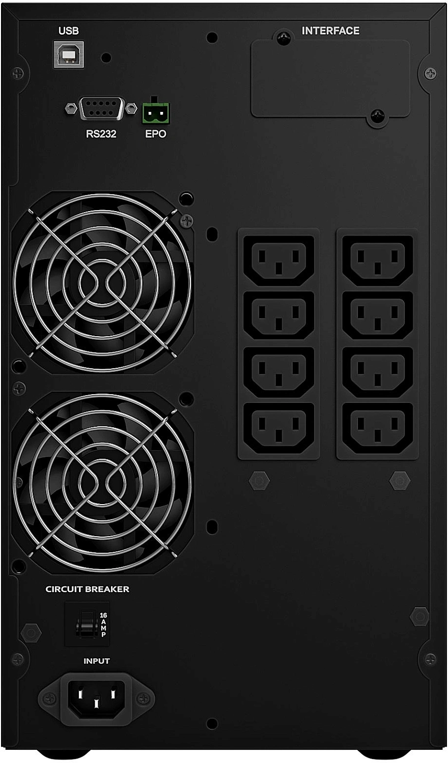Источник бесперебойного питания Powercom Macan Plus MAC2000TIN 2000Вт 2000ВА черный