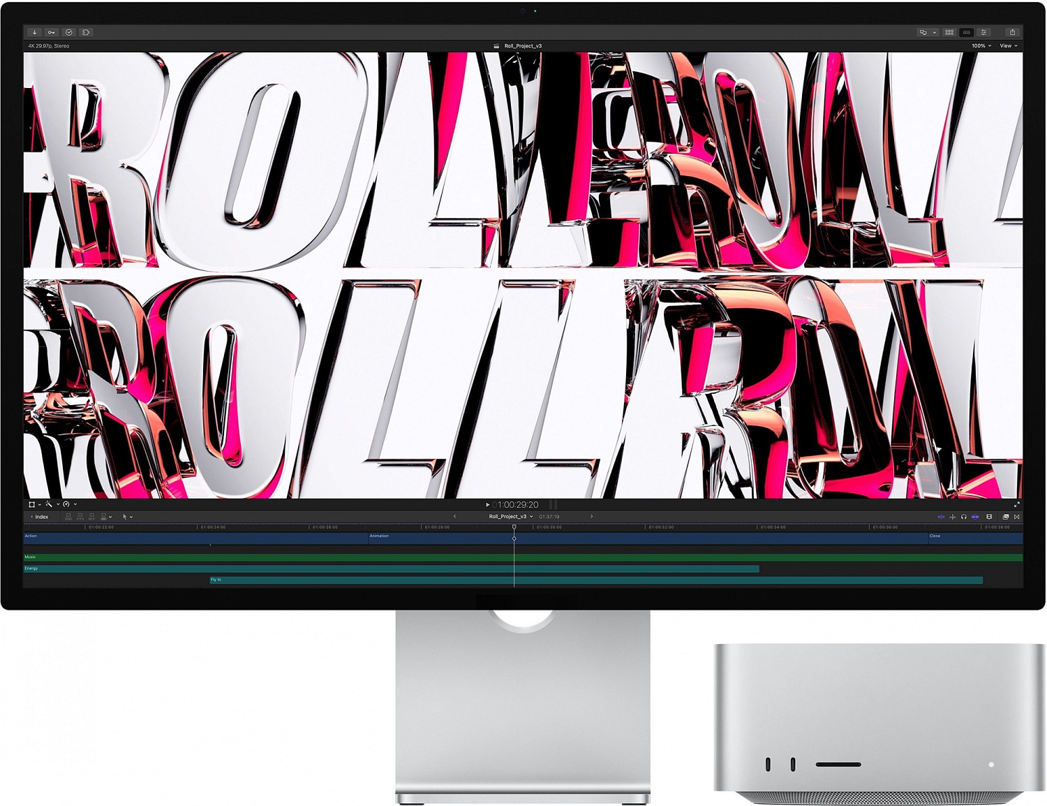 ПК Apple Mac studio A2615 DM M1 Max 10 core 32Gb SSD512Gb 24 core GPU CR macOS GbitEth WiFi BT серебристый (MJMV3LL/A)