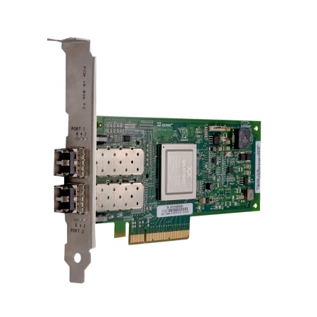 Адаптер Qlogic QLE2562 8Gb Dual Port FC HBA, x8 PCIe, SR LC multi-mode optic, 1 year