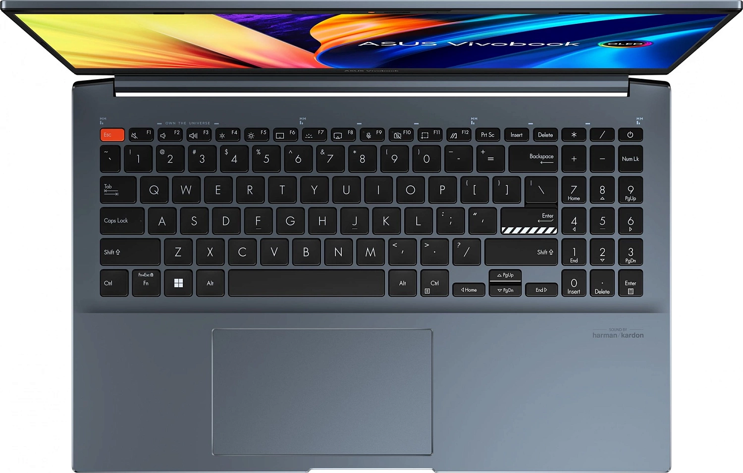 Ноутбук Asus Vivobook Pro 15 OLED K6502VJ-MA143 Core i5 13500H 16Gb SSD512Gb NVIDIA GeForce RTX 3050 6Gb 15.6" OLED 2.8K (2880x1620) noOS blue WiFi BT Cam (90NB11K1-M004Y0)