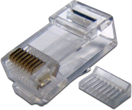 Коннектор Lanmaster (TWT-PL45-8P8C-6V) UTP кат.6 RJ45 прозрачный (упак.:100шт)