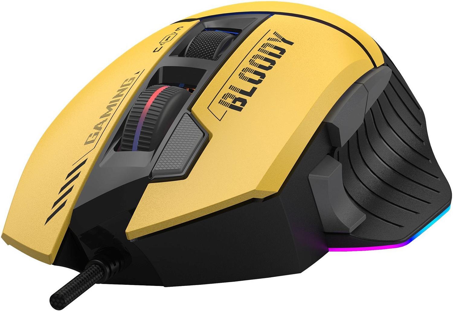 Мышь A4Tech Bloody W95 Max Sports желтый/серый оптическая (12000dpi) USB (10but) Мышь A4Tech Bloody W95 Max Sports желтый/серый оптическая (12000dpi) USB (10but)