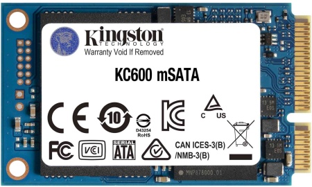 Твердотельный накопитель Kingston SSD 1TB SKC600MS mSATA R550/W520MB/s 3D TLC MTBF 2M 600TBW Retail 1 year