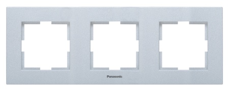 Рамка Panasonic Karre Plus WKTF08032SL-RU 3x горизонтальный монтаж пластик серебристый (упак.:1шт)