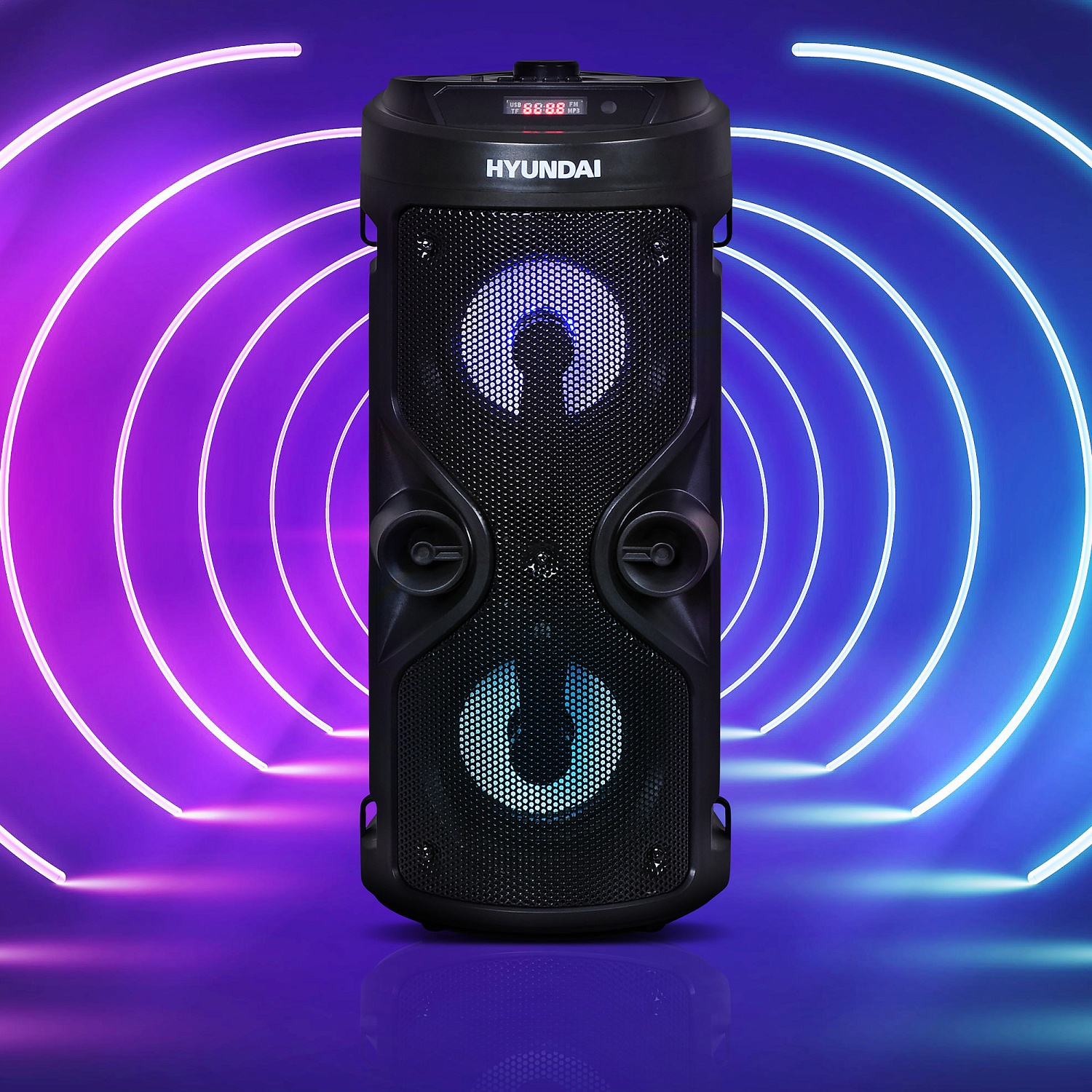 Минисистема Hyundai H-MC150 черный 50Вт FM USB BT SD/MMC Минисистема Hyundai H-MC150 черный 50Вт FM USB BT SD/MMC