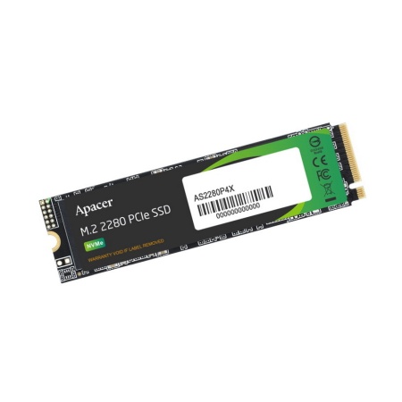 Твердотельный накопитель Apacer SSD AS2280P4X 1TB M.2 2280 PCIe Gen3x4, R2100/W1700 Mb/s, 3D NAND, MTBF 1.8M, NVMe, 350TBW, Retail, 3 years (AP1TBAS2280P4X-1)