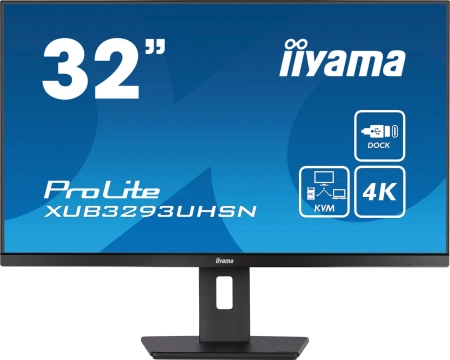 Монитор Iiyama 31.5" XUB3293UHSN-B5 черный IPS LED 4ms 16:9 HDMI M/M матовая HAS 1000:1 350cd 178гр/178гр 3840x2160 60Hz DP 4K USB 9.9кг