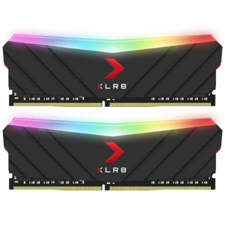 32GB PNY DDR4 3600 DIMM XLR8 EPIC-X RGB Gaming Memory (MD32GK2D4360018XRGB) Non-ECC, CL18, 1.35V, Heat Shield, XMP 2.0, Kit (2x16GB), RTL {8}, (641973)