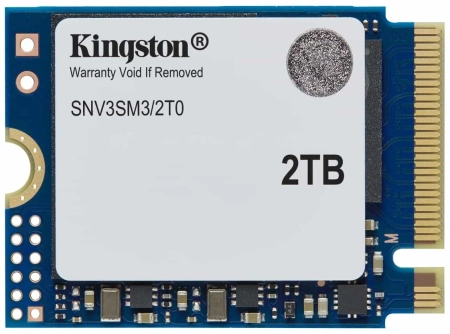 Твердотельный накопитель Kingston SSD 2000GB NV3 M.2 2230 NVMe Gen4x4 R6000/W5000MB/s 3D NAND MTBF 2M 640TBW Retail 1 year