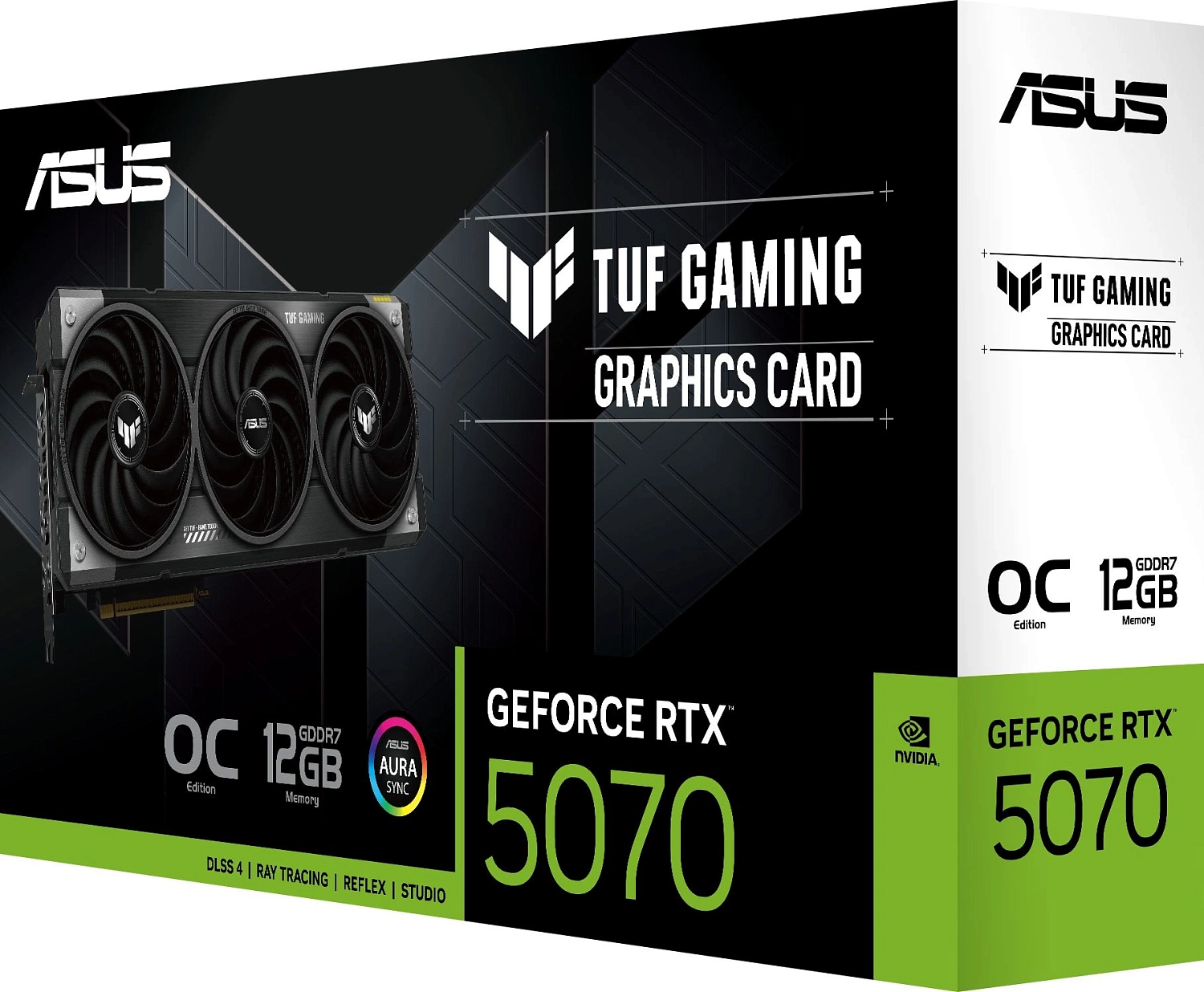 Видеокарта Asus PCI-E TUF-RTX5070-O12G-GAMING NVIDIA GeForce RTX 5070 12Gb 192bit GDDR7 2640/28000 HDMIx2 DPx3 HDCP Ret