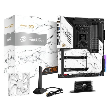 X670E TAICHI CARRARA, Socket AM5, AMD X670, 4xDDR5-4800, HDMI, 2xPCI-Ex16, 8xSATA3, 4xM.2, 6 Ch Audio, 1x2.5GLan, WiFi, (4+4)xUSB2.0, (8+4)xUSB3.2, (0+1)xUSB3.2 Type-C™, (2+0)xUSB4 Type-C™, ATX, RTL {}