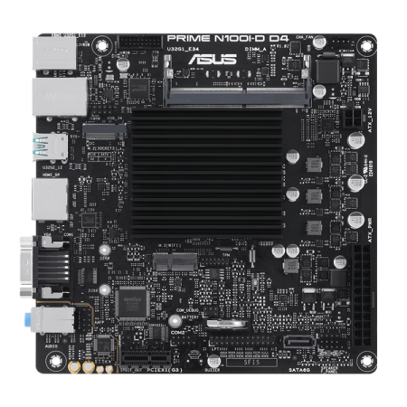 Материнская плата Asus PRIME N100I-D D4-CSM 1xDDR4 mini-ITX AC`97 8ch(7.1) GbLAN+VGA+HDMI+DP