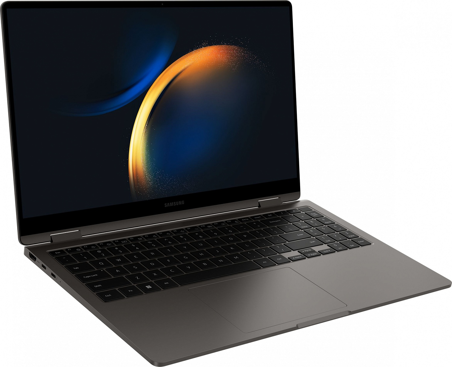 Ноутбук Samsung Galaxy book 3 360 NP754 Core i7 1360P 16Gb SSD512Gb Intel Iris Xe graphics 15.6" AMOLED Touch FHD (1920x1080) Windows 11 Professional dk.grey WiFi BT Cam (NP754QFG-KA1IT)