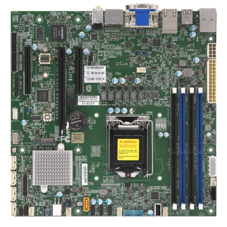 SuperMicro MBD-X11SCZ-F-O Socket LGA1151H4,Intel C246,1 слот 16x PCI-E,1x DVI-I, 1x VGA монитор, 2x DisplayPort,2x 1 Гбит / с, RAID-контроллер, MicroATX, 4x DDR4,1 разъем M Key PCI-E 2280, 22110, {10} (331147)