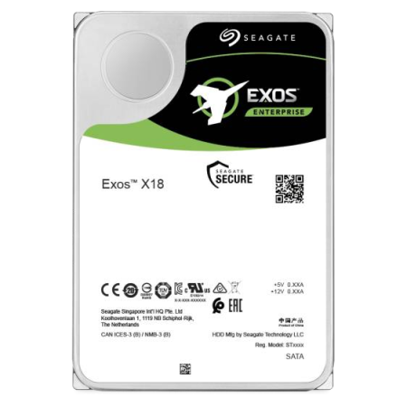 Жесткие диски HDD SAS Seagate 16Tb, ST16000NM004J, Exos X18, 7200 rpm, 256Mb buffer, 1 year
