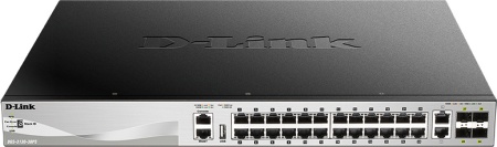 Коммутатор D-Link DGS-3130-30PS/B 24G 2x10G 4SFP+ 24PoE 370W управляемый