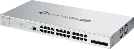 Коммутатор TP-Link Omada Pro S5500-24GP4F (L2+) 24x1Гбит/с 4xКомбо(1000BASE-T/SFP) 4SFP 24PoE+ 250W управляемый