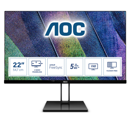 Монитор LCD 21.5'' [16:9] 1920х1080(FHD) IPS, nonGLARE, 75 Hz, 250 cd/m2, H178°/V178°, 1000:1, 20М:1, 16.7M, 5ms, HDMI, DP, Tilt, 3Y, Black