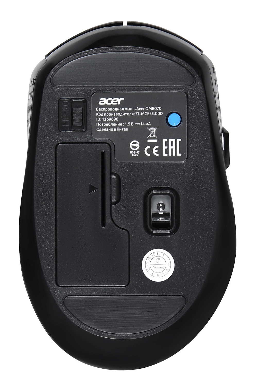 Мышь Acer OMR070 черный оптическая (1600dpi) беспроводная BT/Radio USB для ноутбука (6but) Мышь Acer OMR070 черный оптическая (1600dpi) беспроводная BT/Radio USB для ноутбука (6but)
