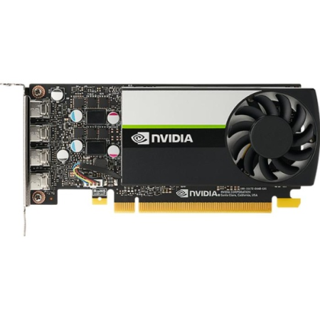 Видеокарта NVIDIA Nvidia Quadro T1000 8GB GDDR6 128-bit 4 x mDP; RTL box (incl: vga, 4xmDP->DP, FH + low profile planks, docs)