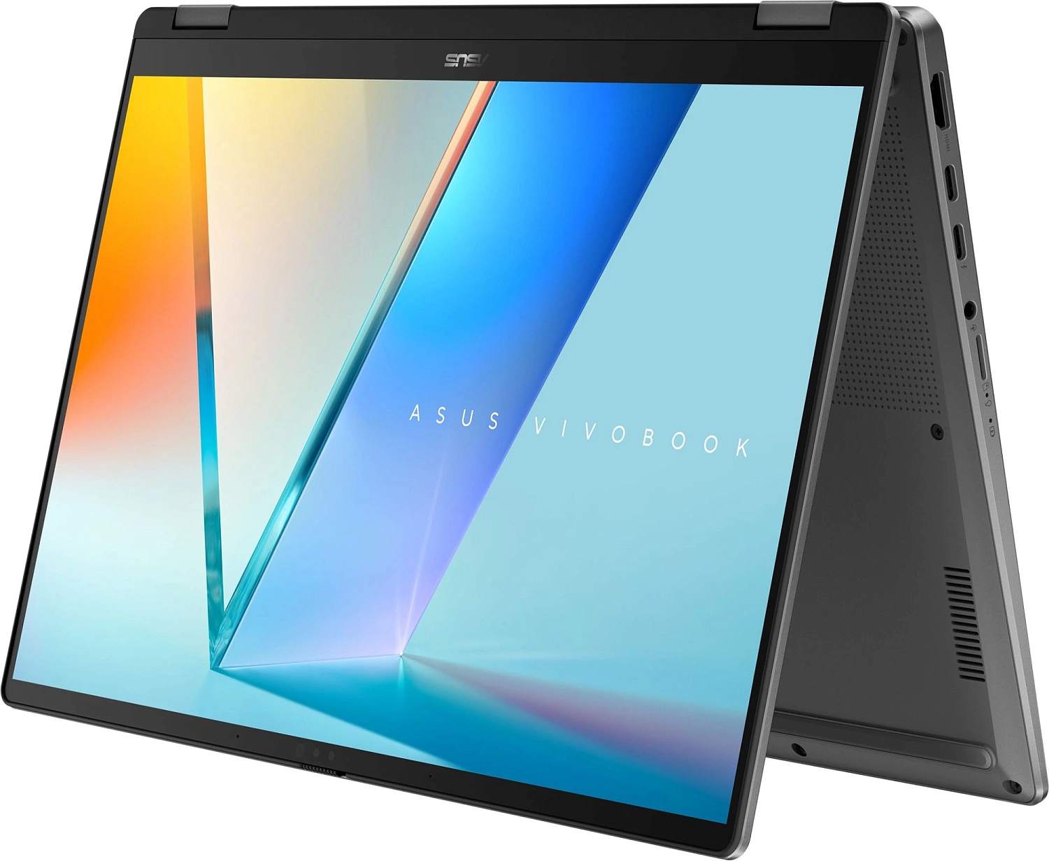 Ноутбук Asus Vivobook 14 Flip TP3407AA-SG111W Core Ultra 7 355 16Gb SSD512Gb Intel Graphics 14" OLED Touch WUXGA (1920x1200) Windows 11 Home grey WiFi BT Cam (90NB17C1-M007C0)