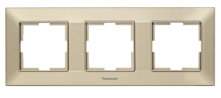 Рамка Panasonic Arkedia Slim WNTF08032BR-RU 3x горизонтальный монтаж пластик бронзовый (упак.:1шт)