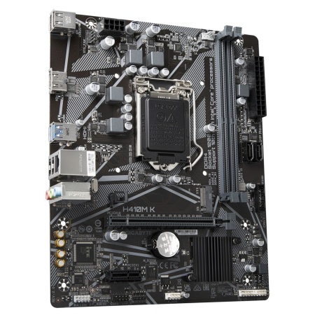 Материнская плата Gigabyte OEM H410M K 2.0, Socket 1200, Intel®Q470, 2xDDR4-2666, HDMI, 1xPCI-Ex16, 1xPCI-Ex1, 2xSATA3, 1xM.2, 8 Ch Audio, GLan, (4+2)xUSB2.0, (2+2)xUSB3.2, mATX, RTL {10} oem