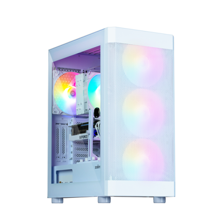 Корпус ZALMAN i4 TG, ATX, WHITE, FRONT MESH, WINDOW, 4x3.5", 2x2.5", 1xUSB2.0, 2xUSB3.0, FRONT 3x140mm FRGB, REAR 1x140mm FRGB
