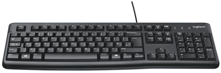 Клавиатура Logitech K120 (for Business) ЛАТИНИЦА (без кириллицы) (арт. 920-002583, M/N: Y-U0009)