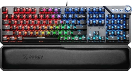 Клавиатура проводная Gaming Keyboard MSI VIGOR GK71 SONIC, Wired, Mechnical, with Multimedia functions, Light & Fast Red MSI Sonic Switch, incl. Wrist Rest, RGB, Black