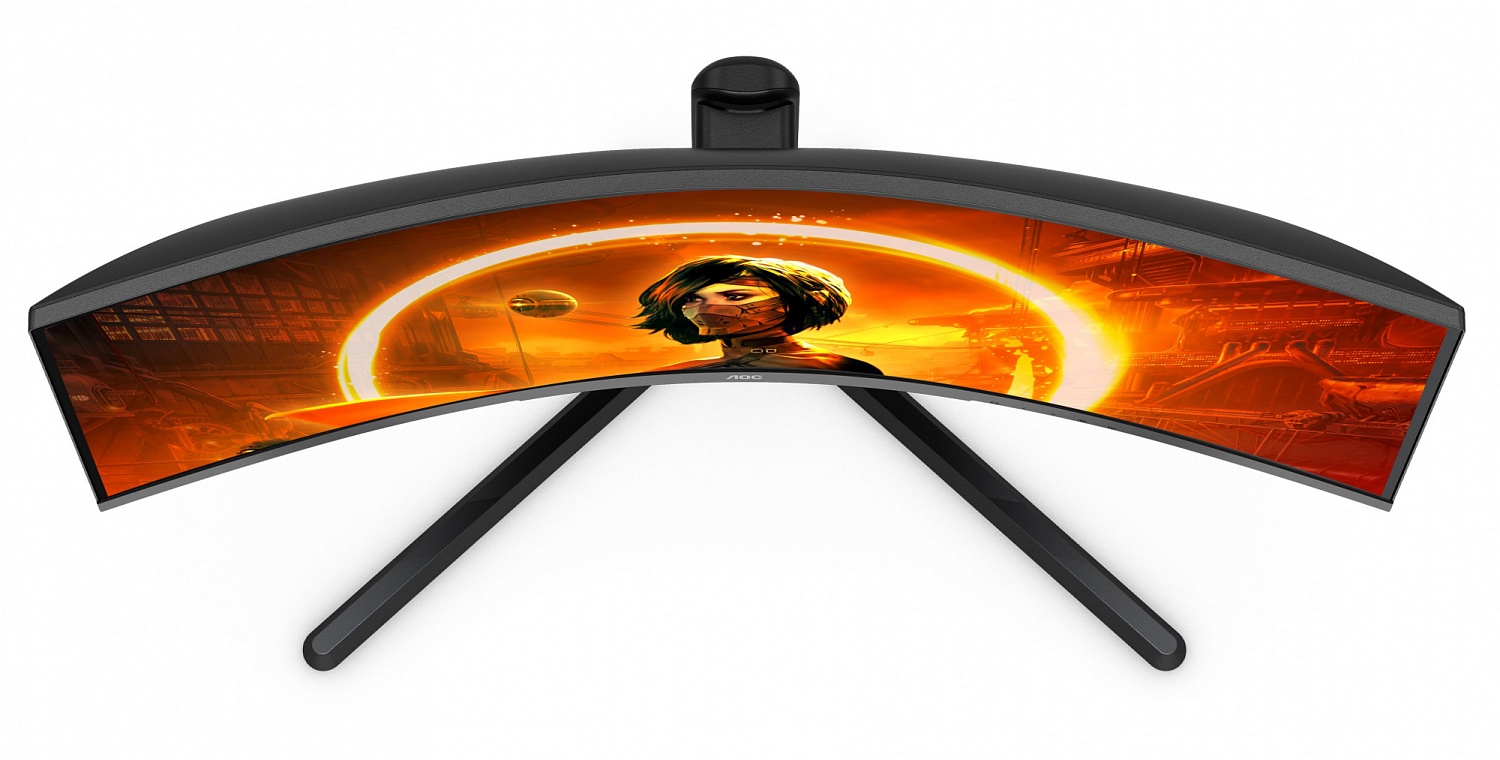 Монитор AOC 34" Gaming CU34G3S/BK черный/красный VA LED 1ms 21:9 HDMI M/M матовая HAS Piv 300cd 178гр/178гр 3440x1440 165Hz FreeSync Premium DP 2K USB 8.25кг