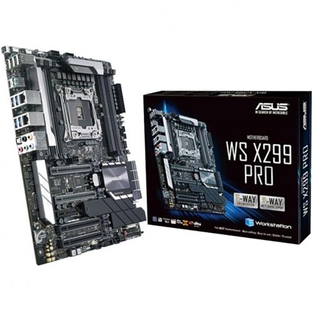 Серверная материнская плата ASUS Motherboard WS X299 PRO / LGA-2066,X299,8DIMM,6xSATA 6Gb/s p,1xU.2,5PCIE,3Y Wr