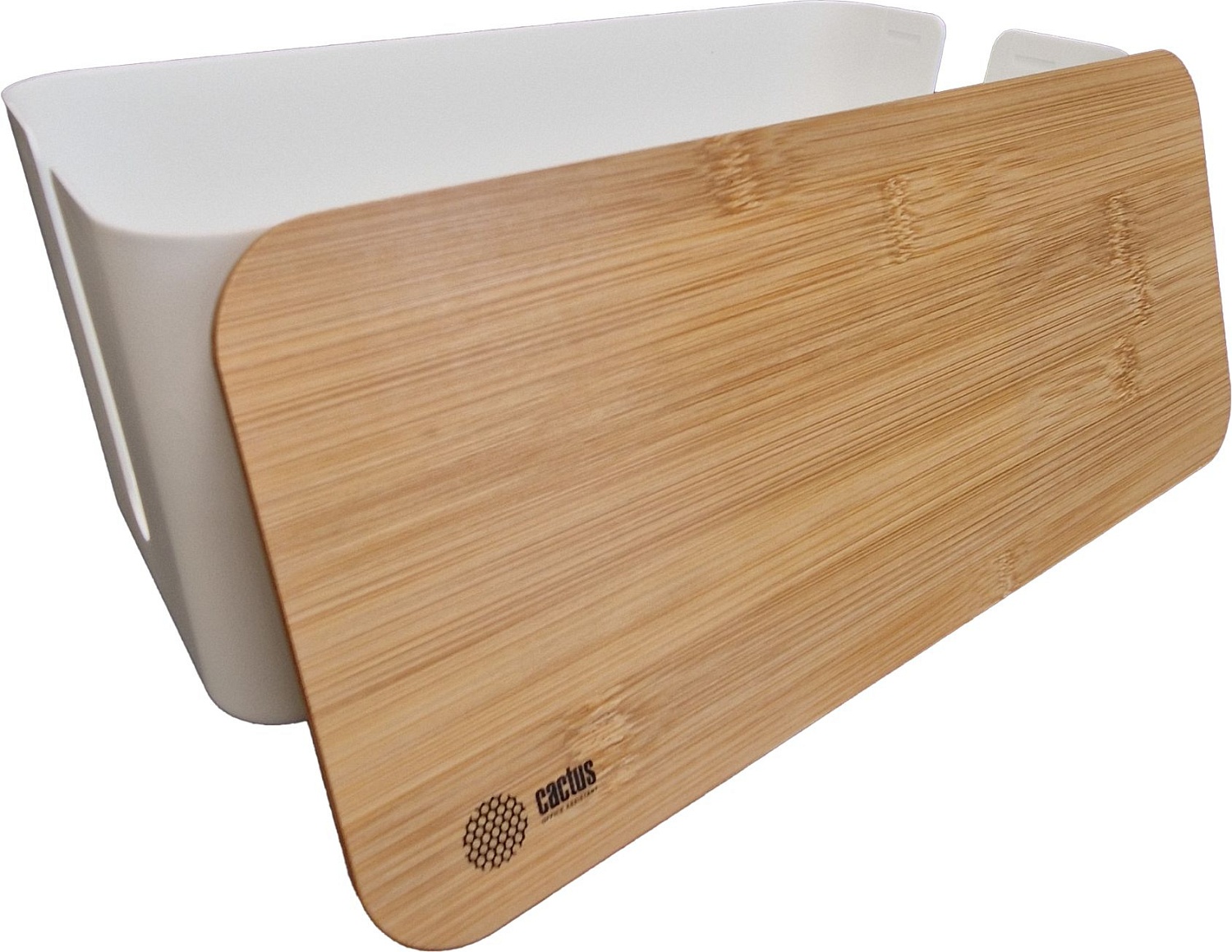 Органайзер Cactus CS-BOX-WH белый/бамбук Органайзер Cactus CS-BOX-WH белый/бамбук