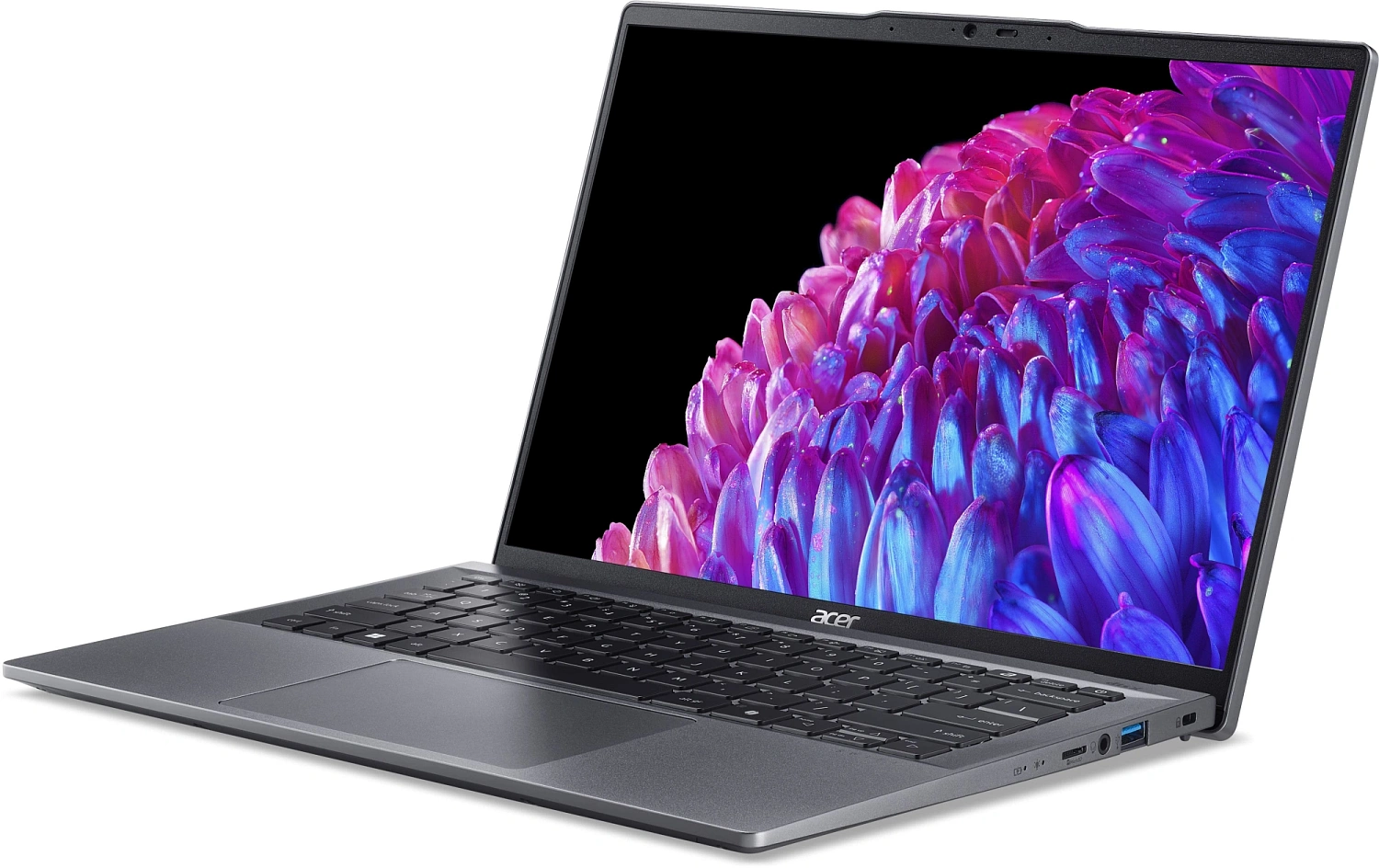 Ноутбук Acer Swift Go 14 SFG14-63-R7T4 Ryzen 9 8945HS 32Gb SSD1Tb AMD Radeon 780M 14" OLED 2.8K (2880x1800) Windows 11 Home metall WiFi BT Cam (NX.KTSCD.001)