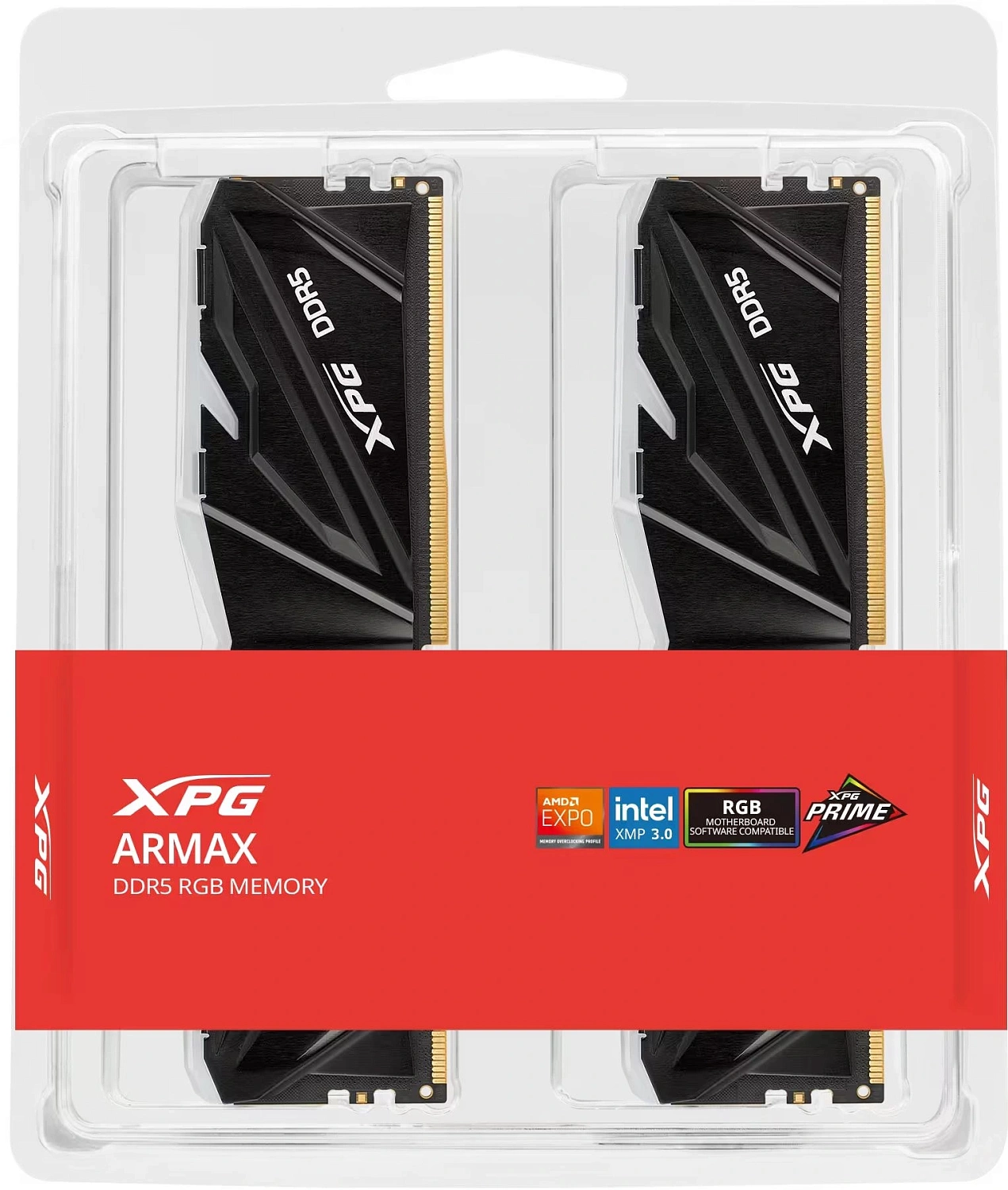 Память DDR5 2x16GB 5600MHz A-Data AX5U5600C4616G-DTAMRBK XPG ARMAX RGB RTL PC5-44800 CL46 DIMM ECC 288-pin 1.1В kit single rank Ret