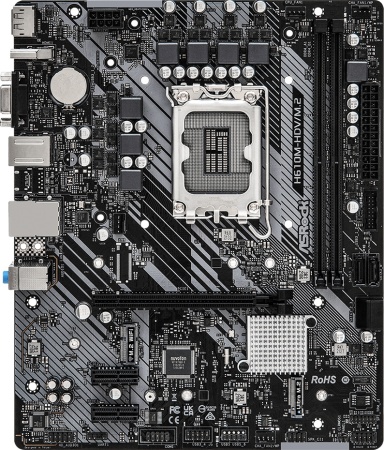 Материнская плата ASROCK H610M-H2/M.2 D5, LGA1700, H610, 2*DDR5, HDMI+DP, 4xSATA3 6.0 (RAID), M.2 Socket, USB 3.2, USB2.0, mATX