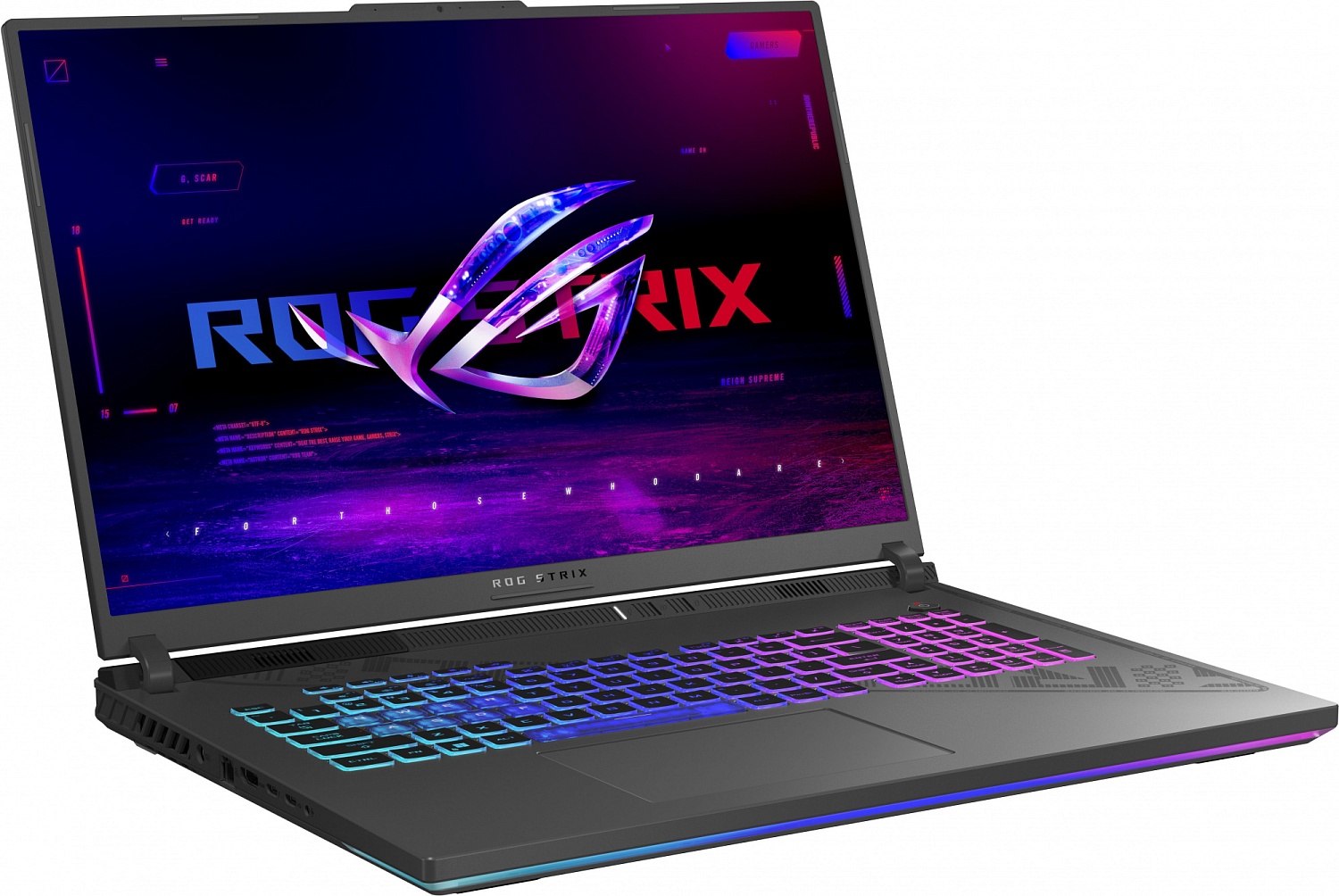 Ноутбук Asus ROG Strix G18 G814JI-N6157 Core i7 13650HX 16Gb SSD1Tb NVIDIA GeForce RTX4070 8Gb 18" IPS WQXGA (2560x1600) noOS grey WiFi BT Cam (90NR0D01-M00960)