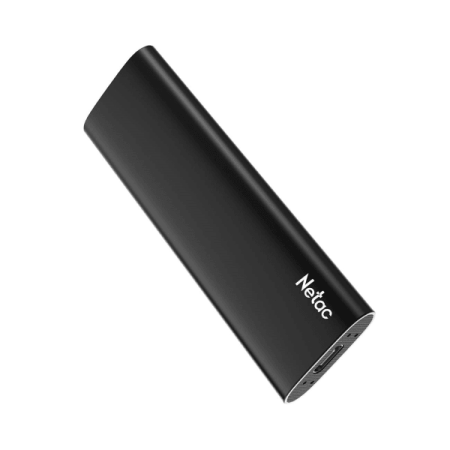 Ssd накопитель Netac Z SLIM Black 1TB USB 3.2 Gen 2 Type-C External SSD, R/W up to 550MB/480MB/s,with USB-C to USB-A cable and USB-A to USB-C adapter 3Y wty
