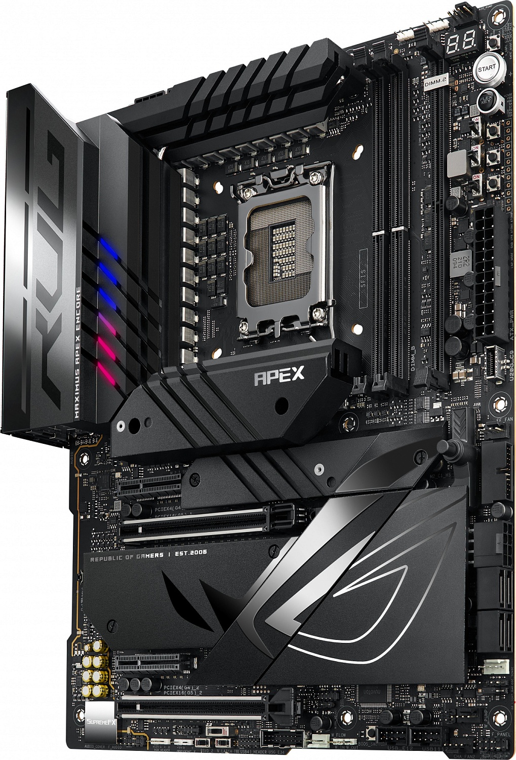 Материнская плата ASUS ROG MAXIMUS Z790 APEX ENCORE, LGA1700, Z790, 4*DDR5, HDMI, 6xSATA3 + RAID, M2, Audio, Gb LAN, USB 3.2, USB 2.0, ATX; 90MB1FX0-M0EAY0