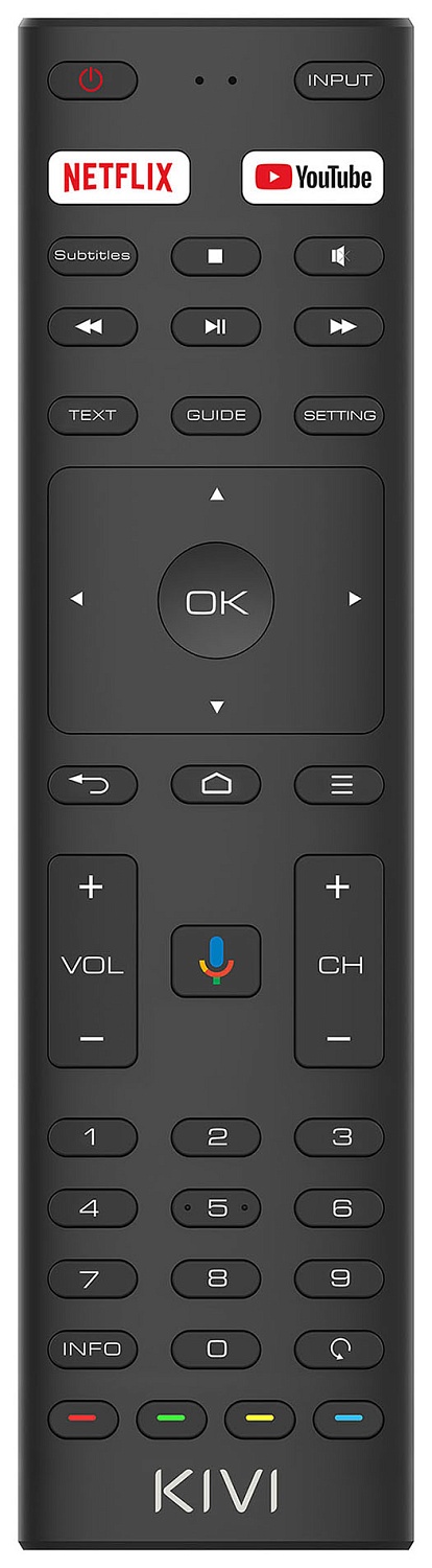 Телевизор LED Kivi 55" 55U740NB Android TV черный 4K Ultra HD 60Hz DVB-T DVB-T2 DVB-C USB WiFi Smart TV