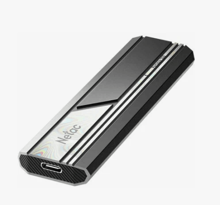 Ssd накопитель Netac ZX10 1TB USB 3.2 Gen 2 Type-C External SSD, R/W up to 1050/950MB/s, with USB C to A cable and 10Gbps USB C to C cable 5Y wty