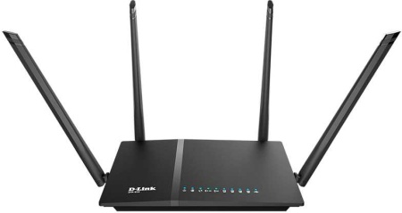 Роутер беспроводной D-Link DIR-825/RU/R AC1200 10/100/1000BASE-TX/4G ready черный