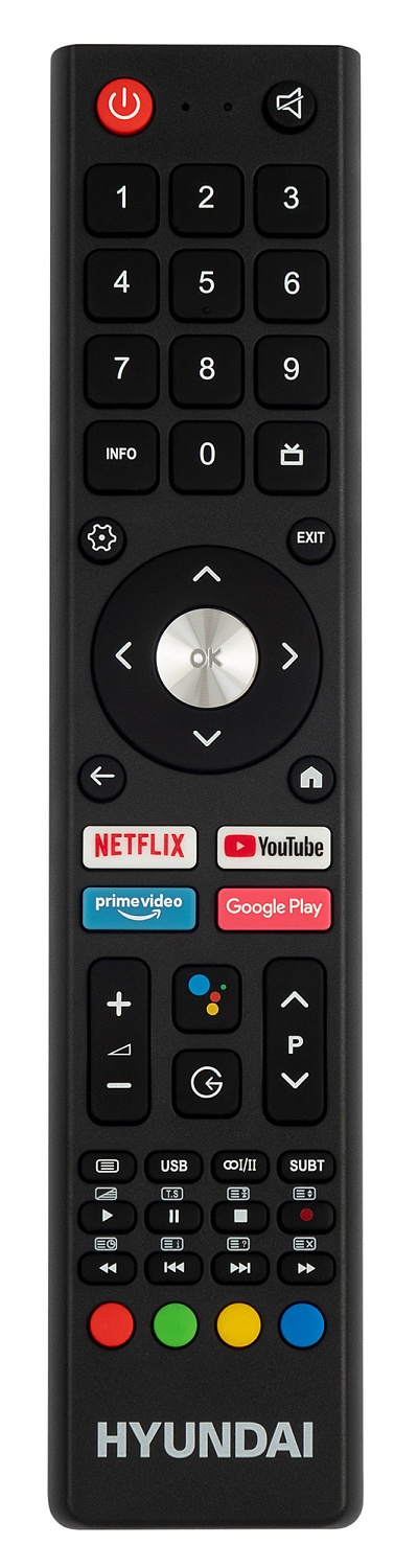 Телевизор QLED Hyundai 65" H-LED65QBU7500 Android TV Frameless черный 4K Ultra HD 60Hz DVB-T DVB-T2 DVB-C DVB-S DVB-S2 USB WiFi Smart TV