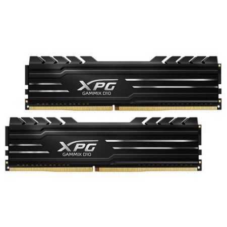 32GB ADATA DDR4 3200 DIMM XPG GAMMIX D10 Black Gaming Memory AX4U320016G16A-DB10 Non-ECC, CL16, AX4U320016G16A-DB10 1.35V, Heat Shield, Kit (2x16GB), RTL, (931641)