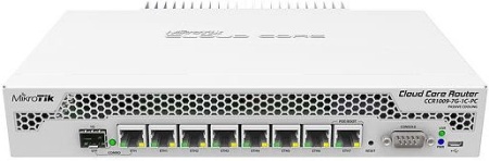 CCR1009-7G-1C-PC Router 19" Rack Mount. Ethernet 7x 10/100/1000 1x SFP/RJ45. Serial. PoE. micrUSB, RTL {5} (001894)