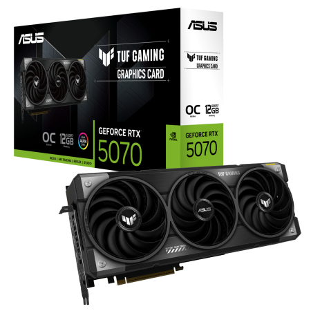 Видеокарта ASUS RTX5070 TUF GAMING 12GB GDDR7 192bit 3xDP 2xHDMI 3FAN RTL [TUF-RTX5070-O12G-GAMING]