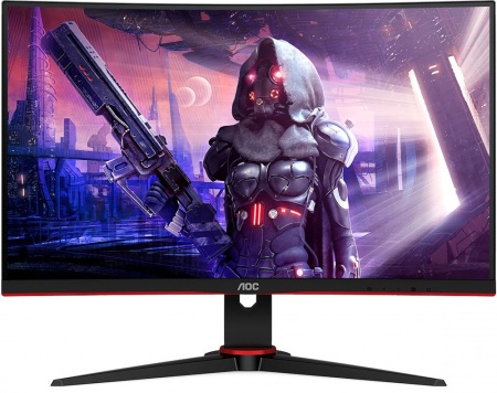 Монитор AOC 23.6" Gaming C24G2AE черный/красный IPS LED 1ms 16:9 HDMI M/M матовая 250cd 178гр/178гр 1920x1080 165Hz VGA DP FHD 3.84кг