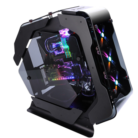 Корпус ZALMAN Z-MACHINE 500, OPEN FRAME, E-ATX, ALUMINUM, WINDOW, 1x3.5", 2x2.5", 2xUSB2.0, 2xUSB3.0, USB3.1, RGB FAN CONTROLLER, 5x120 RGB FAN